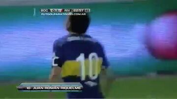 Fantástico golazo de falta de Riquelme ante River Plate