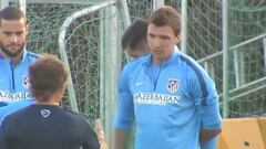 Mandzukic y Oblak, primera sesión con el Atlético