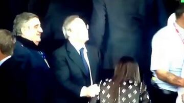 Del Bosque evitó saludar a Florentino Pérez en el palco