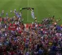 El Atleti recibió en el Calderón su ansiada Copa de Liga
