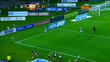 Así fue el primer gol de Sebastián Pinto en Millonarios