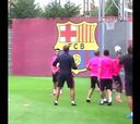 Genio: Lio Messi anota hasta en un aro de básquetbol