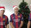 El 'lado B' del saludo navideño de Messi, Mascherano y Suárez