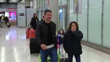 Simeone llegó y fue directo al Cerro desde el aeropuerto