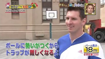 El espectacular desafío de Messi en la TV japonesa