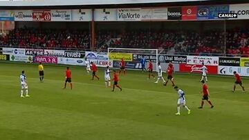 Pedro Martín da la victoria al Mirandés ante el Llagostera