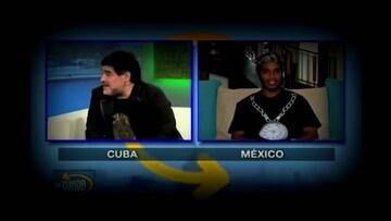 La curiosa charla entre Maradona y Ronaldinho