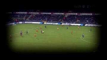 ¡Golazo! La amortiguó con el muslo y la clavó en el ángulo