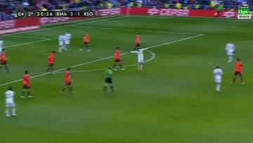 ¡Qué obra de arte de Karim Benzema para enmarcar!