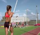 El impresionante salto con garrocha de Allison Stokke