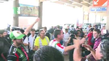 Hinchas de Palestino eufóricos con la victoria en Venezuela