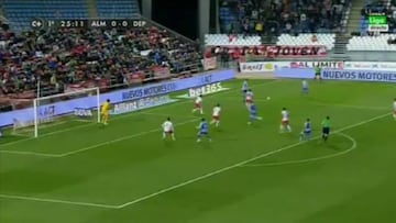 El Deportivo reclamó una mano de Dubarbier en el área