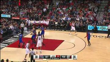 Los Blazers no sudan mucho para deshacerse de los Pistons