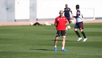 Paco Jémez ya prepara con los suyos el duelo ante el Eibar