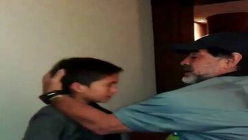 Maradona y Santiago, un emotivo reencuentro