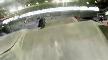 Oquendo recorre la pista de la Copa Mundo de BMX