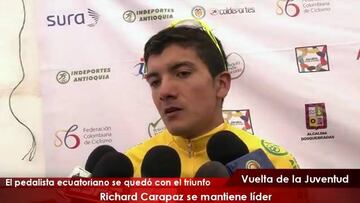 Richard Carapaz se mantiene líder de la Vuelta de la Juventud