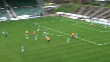 Impresionante gol de chilena en la Primera División