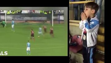 Niño napolitano sufrió con penal errado por Higuaín