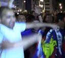 ¡Tremenda celebración de los hinchas del Barcelona!