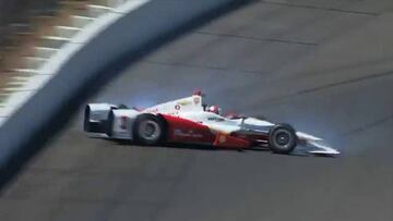 Helio Castroneves sufre un impresionante accidente