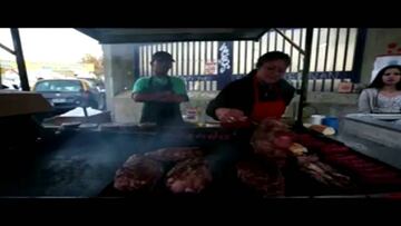 Asado y cánticos en la Boca previo al Superclásico