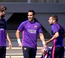 Mathieu y Luis Suárez siguen sin entrenarse con el grupo