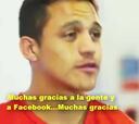 Sánchez agradeció en inglés el premio de los hinchas