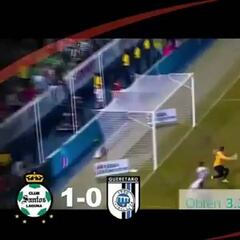 Santos le dio un baile al Querétaro de Ronaldinho