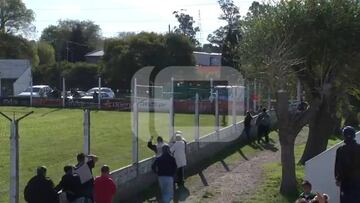 Otro duro golpe de jugador contra una pared en Argentina