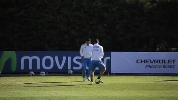 Mira las jugadas de James y Falcao en el entrenamiento