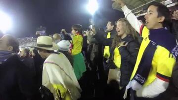 Así vivieron los hinchas en el estadio la victoria de Colombia
