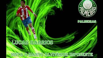 Hinchas del Palmeiras le dan la bienvenida a Lucas Barrios
