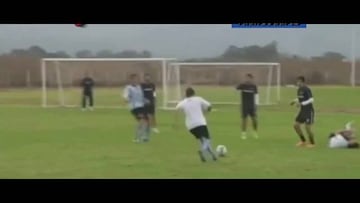 Brutal patada en 'amistoso' entre San Lorenzo y Temperley