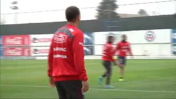 La visita que llen¨® de alegr¨ªa a la 'Roja' en la previa de la final