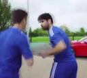 ¡Diego Costa le cambia el color al coche de Hazard!