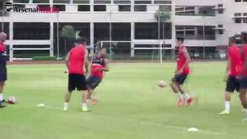 Mesut Özil y Santi Cazorla llenan de lujos la práctica