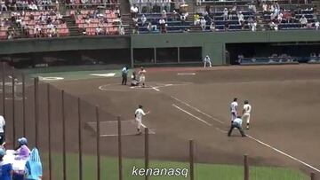 Jugador japonés de Baseball es viral por su particular bateo