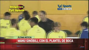 'Manu' Ginóbili visitó y dio charla a plantel de Boca