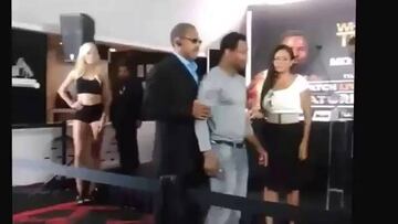 El cara a cara entre Mayorga y Mosley terminó en golpes