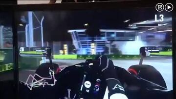 Button se relaja en un simulador antes del GP de Singapur