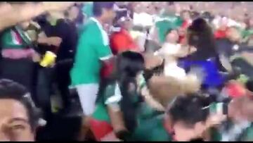 Brutal pelea entre hinchas mexicanos en duelo ante USA