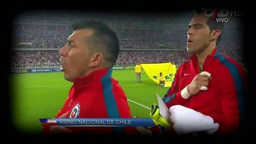 ¿Qué gritó Gary Medel cuando terminó el himno de Chile?
