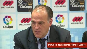 Tebas: "La denuncia del Clásico es un 'frikismo' más"