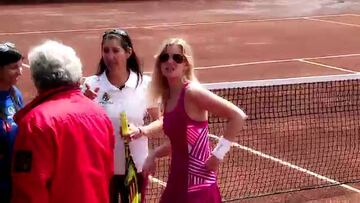 Ella se robó las miradas en la nueva academia de Massú