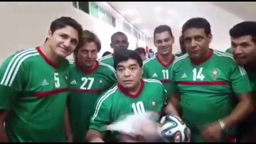 Maradona dio genial arenga y luego anotó un golazo
