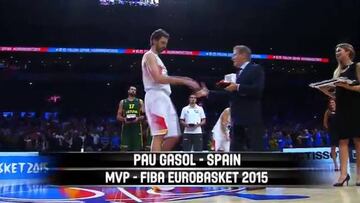 Pau Gasol, 'Jugador con Mayor Impacto Global' en 2015