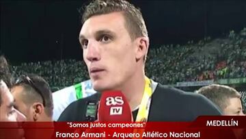 Franco Armani: "Somos justos campeones"