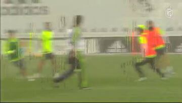 Ramos volvió a entrenar con el resto de sus compañeros