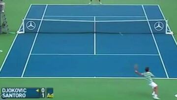 El partido 'señalado' de Djokovic, ante Santoro en 2007